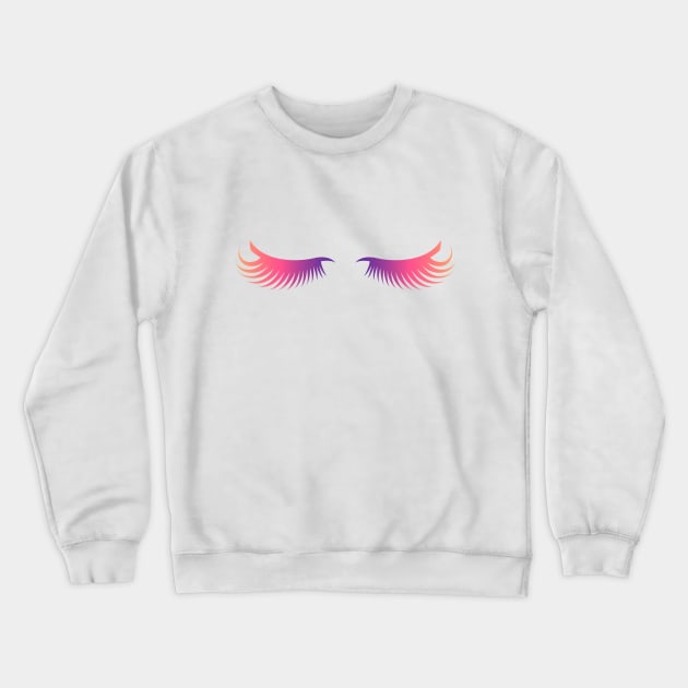 Colorful Eyelashes Crewneck Sweatshirt by LittleMissy